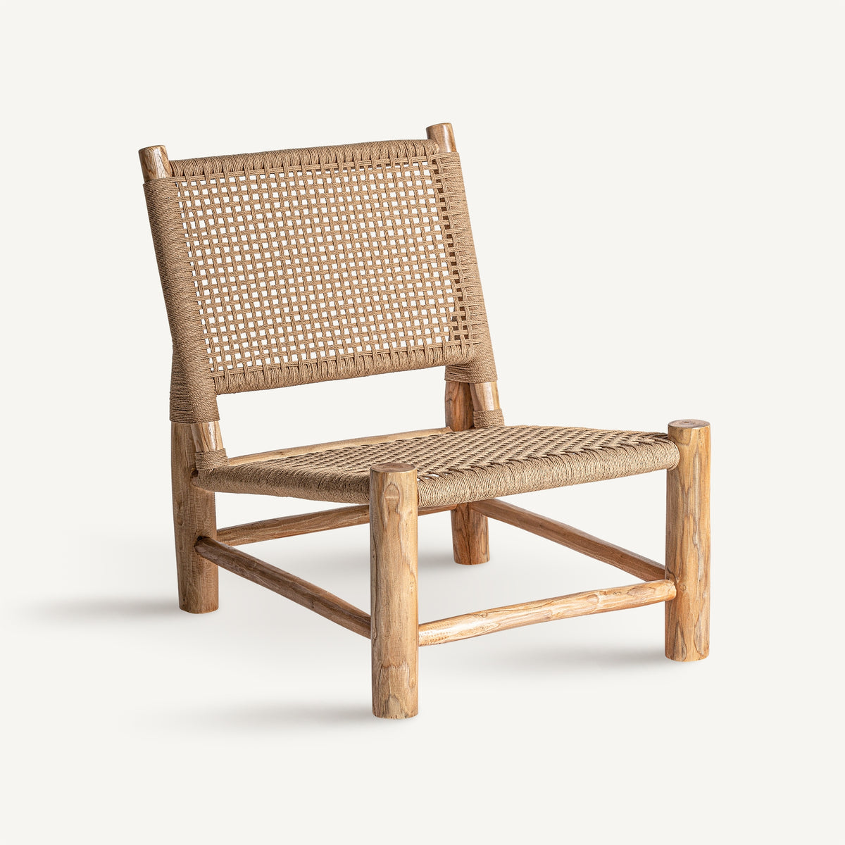 Sillón Mouzaki — Madera de teca marrón claro