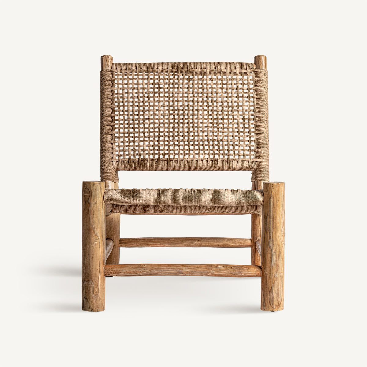 Sillón Mouzaki — Madera de teca marrón claro