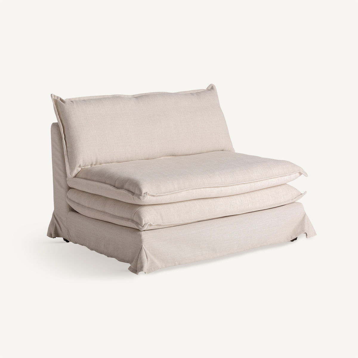 Sillón Ospizio — poliéster blanco roto