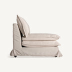 Sillón Ospizio — poliéster blanco roto