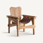 Sillón — piel marrón