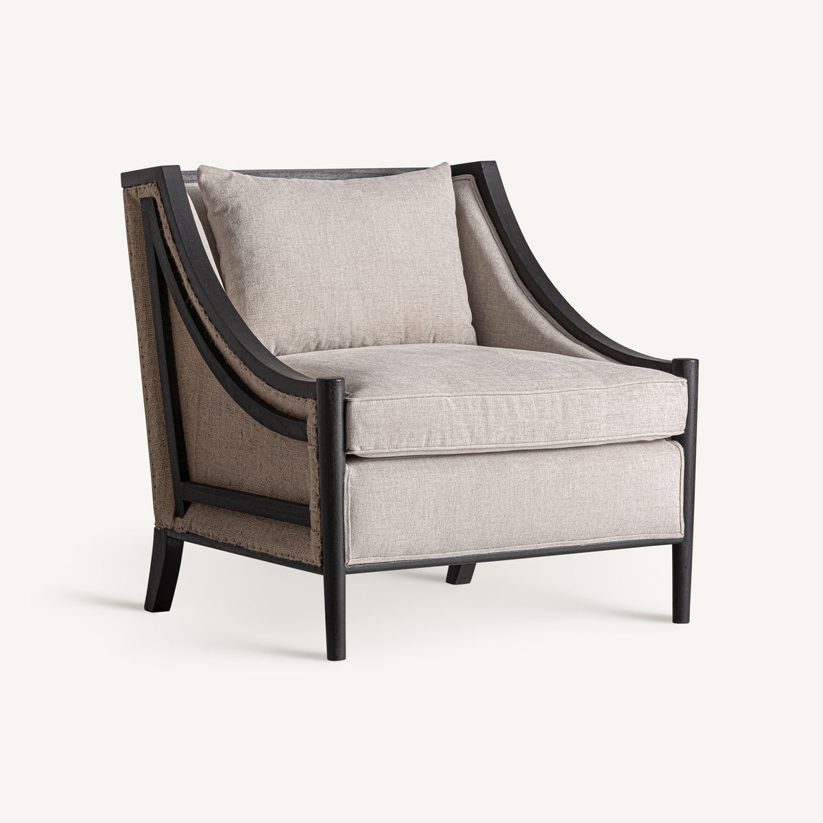 Sillón Seyches — Lino negro