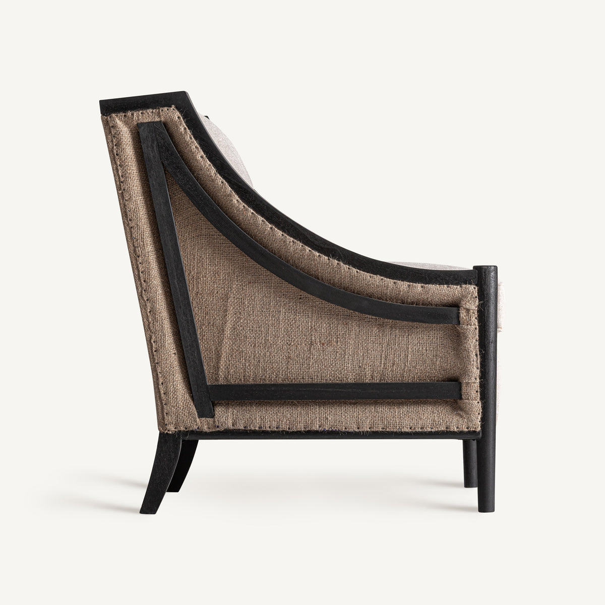 Sillón Seyches — Lino negro