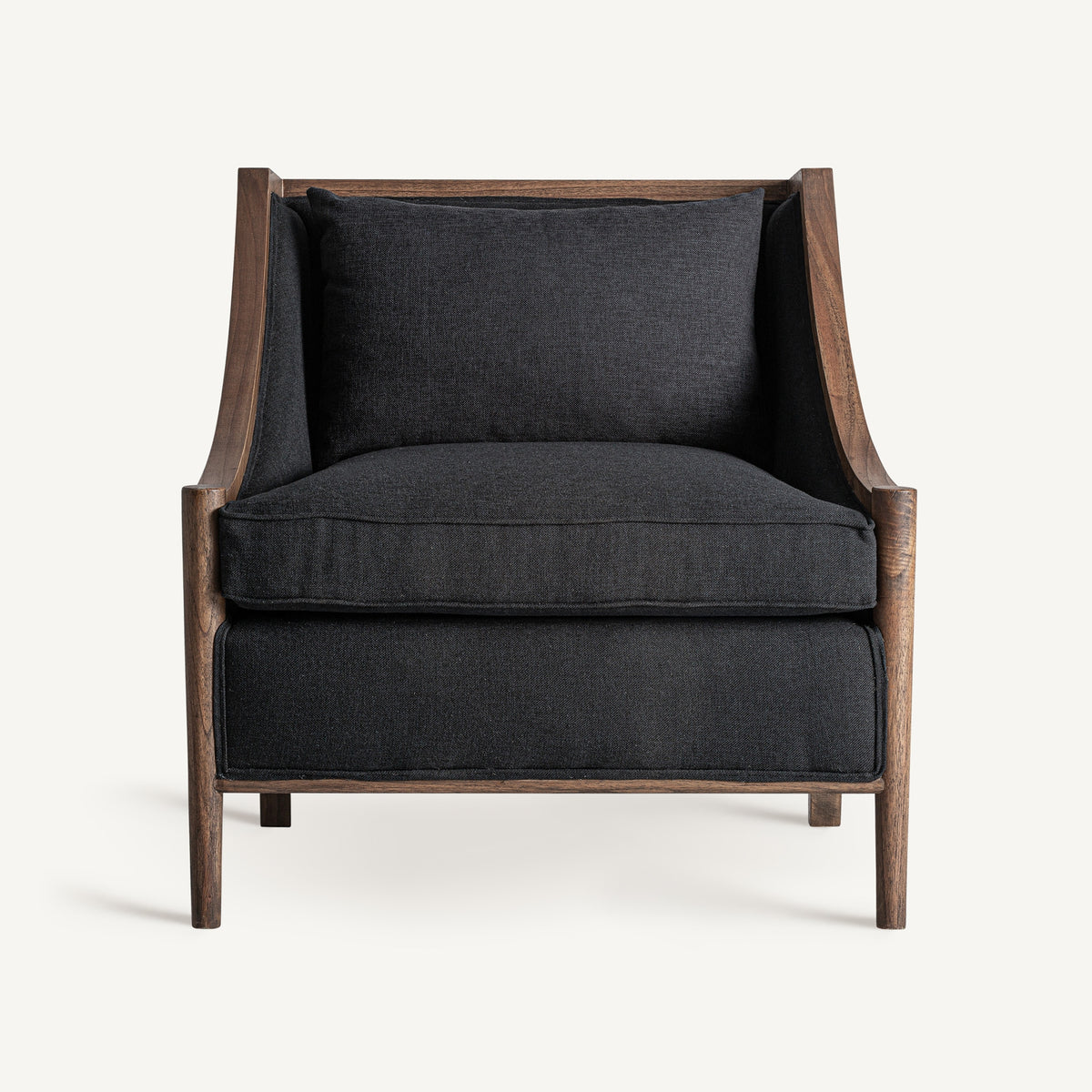 Sillón Seyches — poliéster azul petroleo