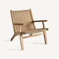 Sillón Vaduz — Madera de teca marrón