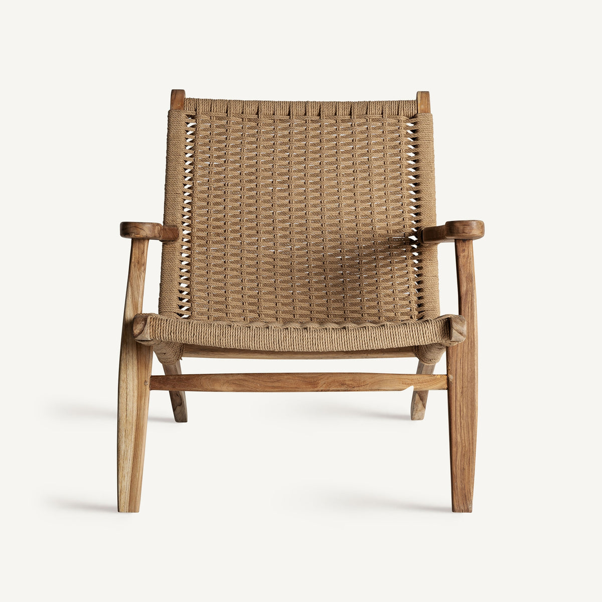 Sillón Vaduz — Madera de teca marrón