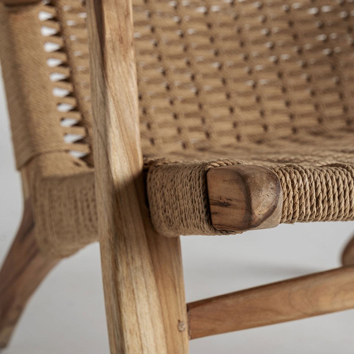 Sillón Vaduz — Madera de teca marrón