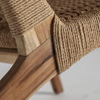 Sillón Vaduz — Madera de teca marrón