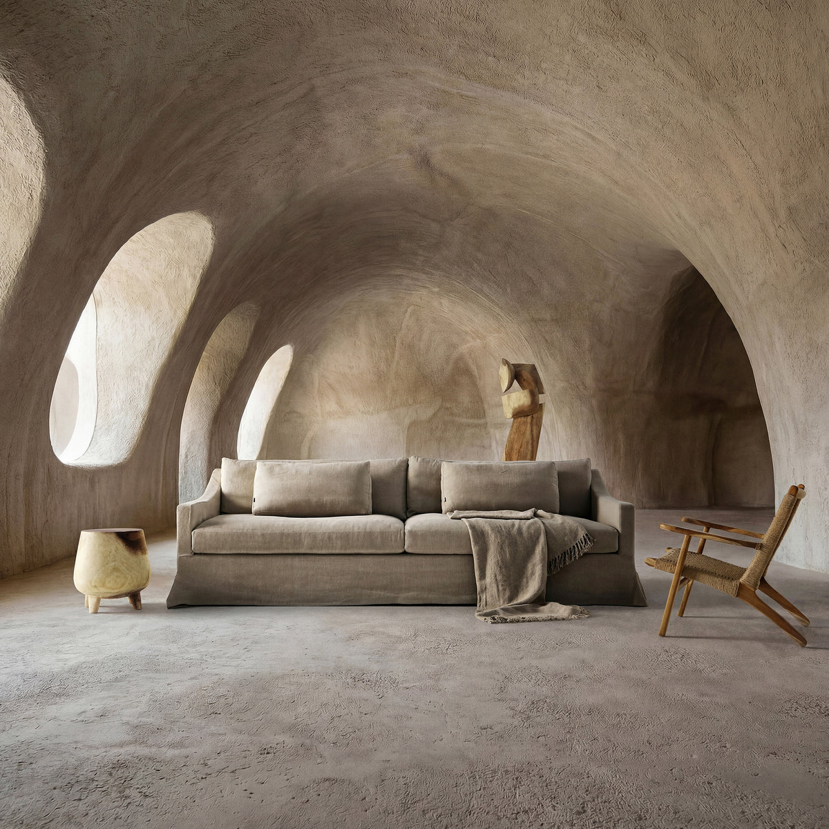 Sillón Vaduz — Madera de teca marrón