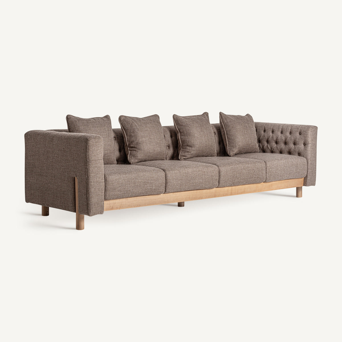 Sofá Carlton — Poliéster beige jaspeado