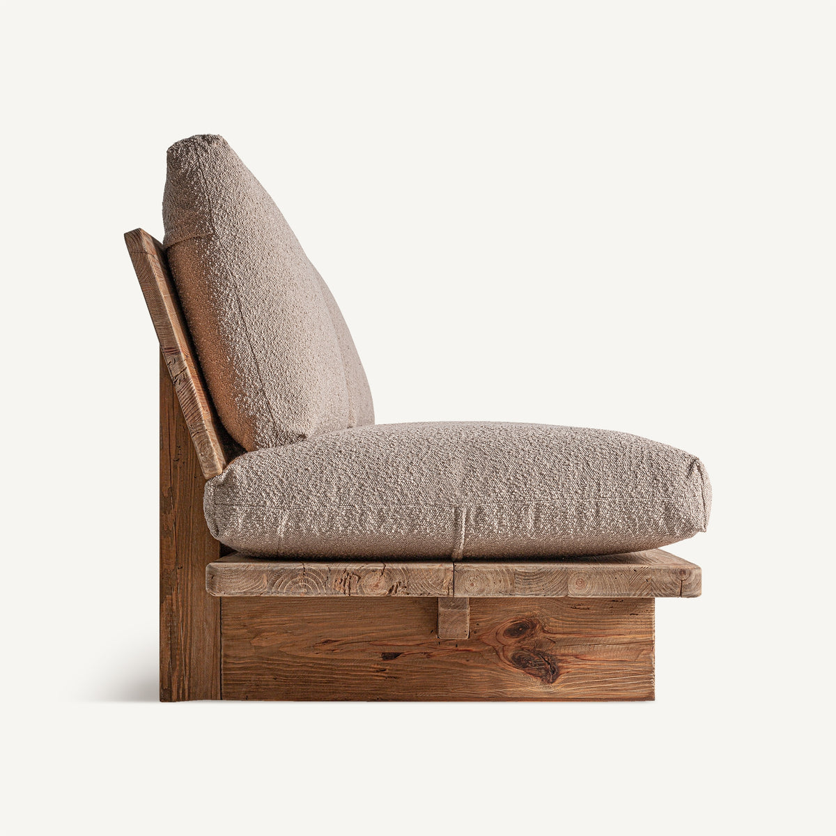 Sofá Givry — Madera de pino reciclado marrón