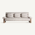 Sofá Jacquard — Madera de olmo marrón