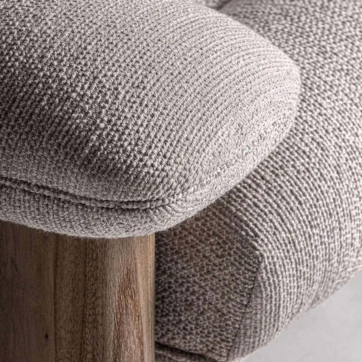 Sofá Jacquard — Madera de olmo marrón