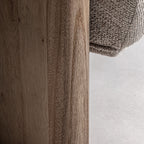 Sofá Jacquard — Madera de olmo marrón