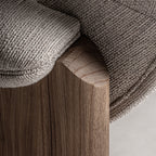 Sofá Jacquard — Madera de olmo marrón