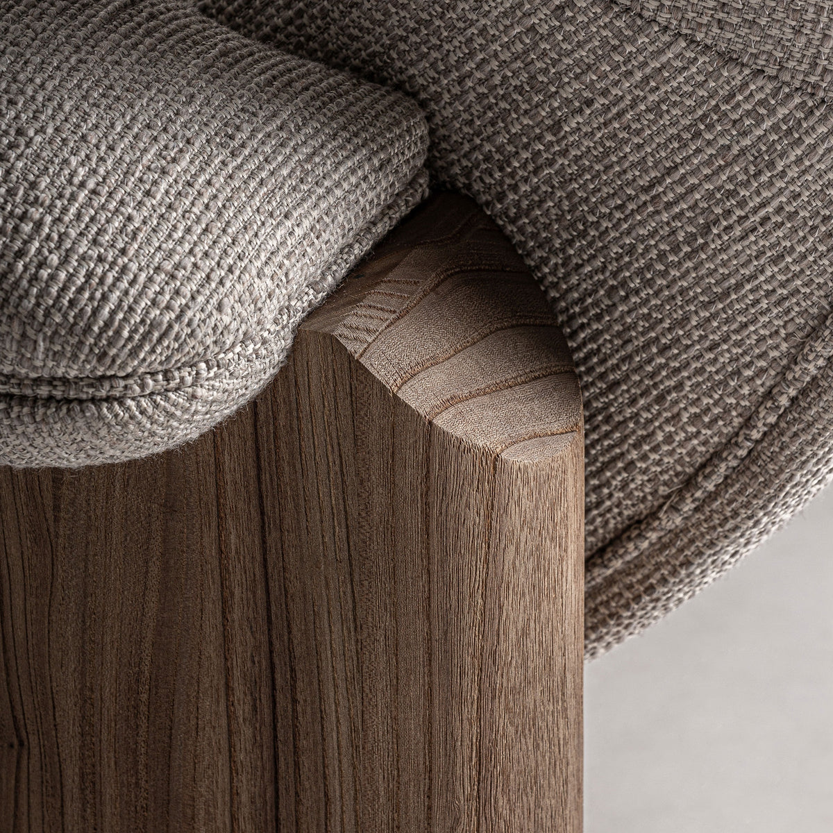 Sofá Jacquard — Madera de olmo marrón