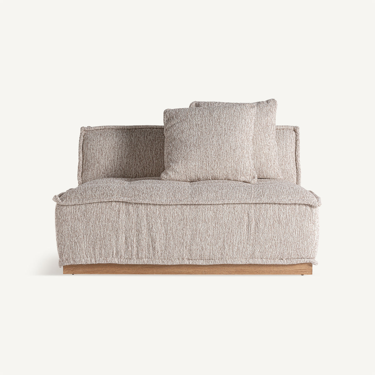 Sofá Vittel — Poliéster beige jaspeado