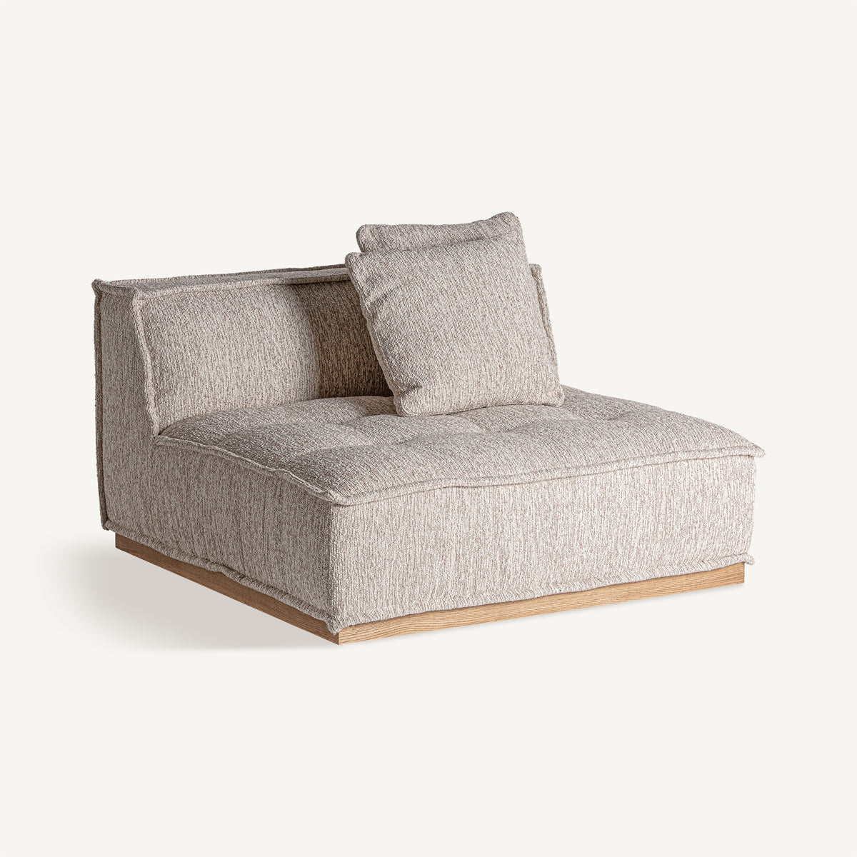 Sofá Vittel — Poliéster beige jaspeado