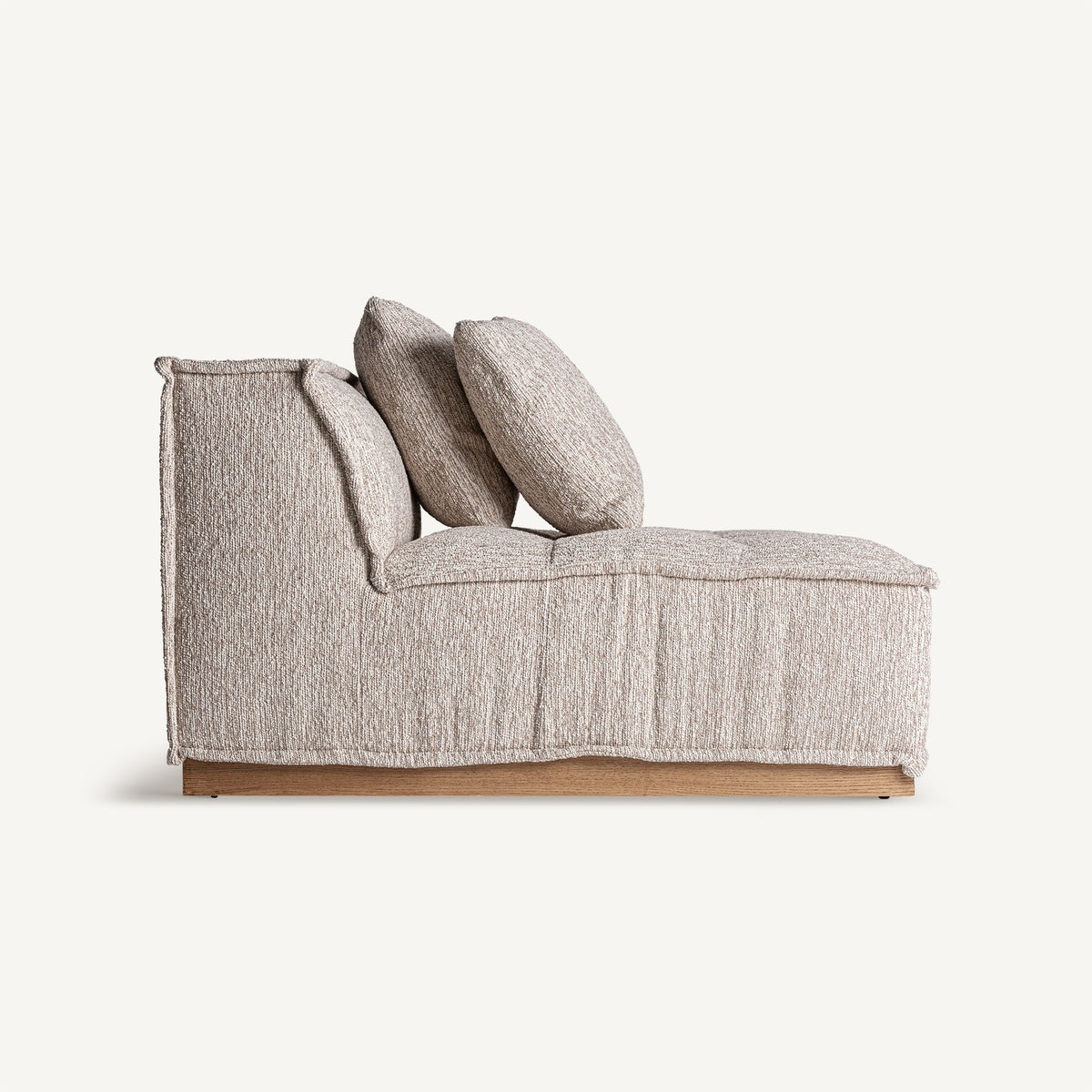Sofá Vittel — Poliéster beige jaspeado