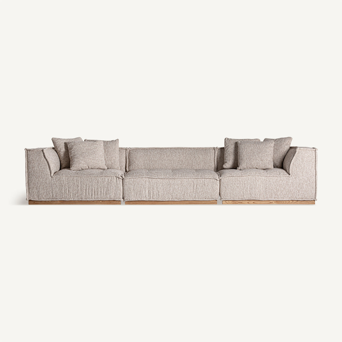 Sofá Vittel — Poliéster beige jaspeado