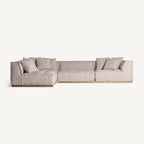 Sofá Vittel — Poliéster beige jaspeado