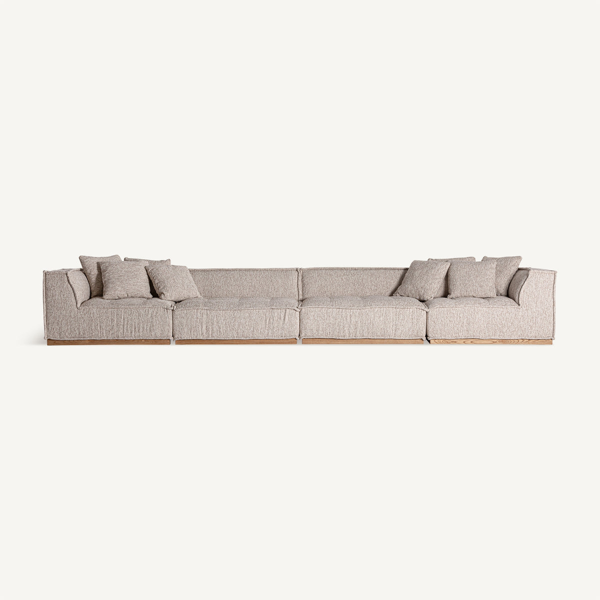 Sofá Vittel — Poliéster beige jaspeado
