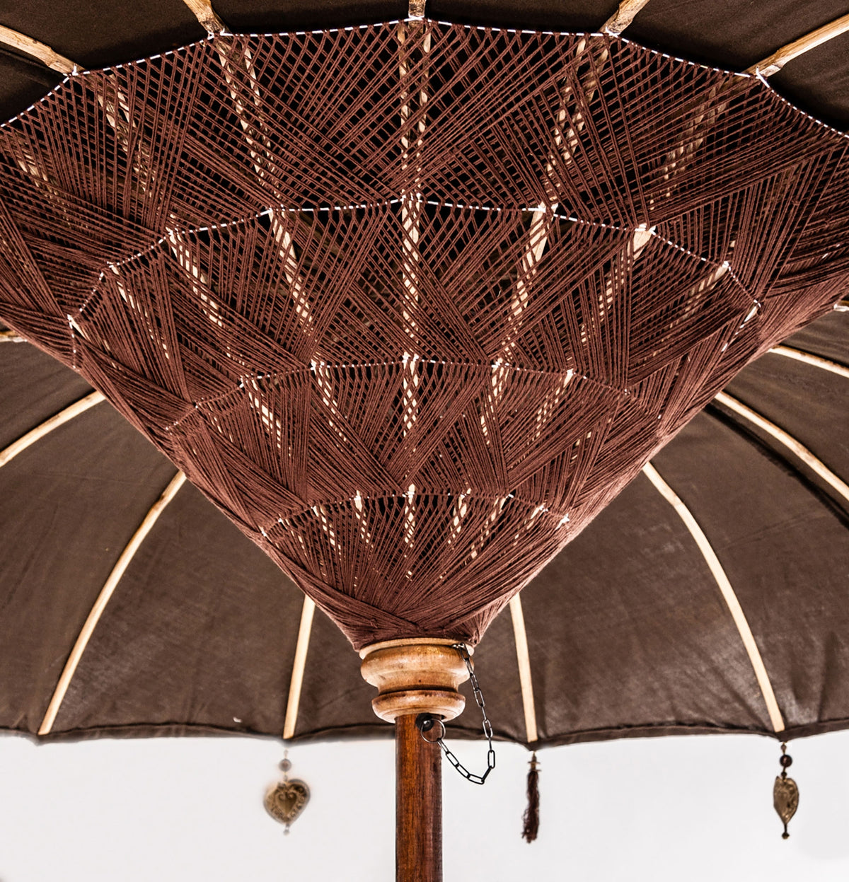 Sombrilla Gela — Madera mindi marrón