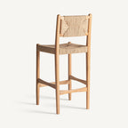 Taburete Agia — Madera de teca marrón