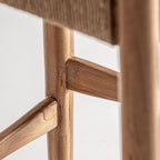 Taburete Agia — Madera de teca marrón