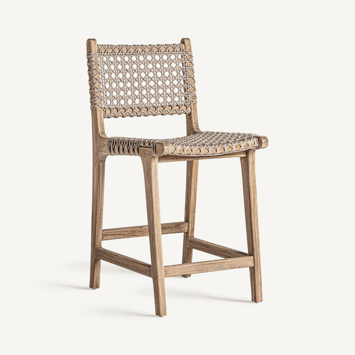 Taburete Beardon — Madera de teca marrón