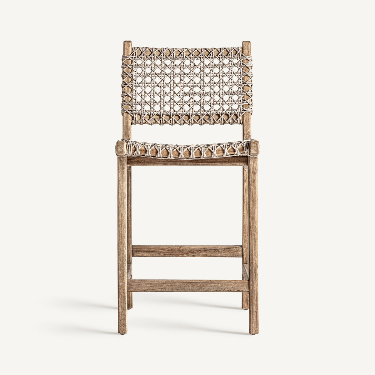 Taburete Beardon — Madera de teca marrón