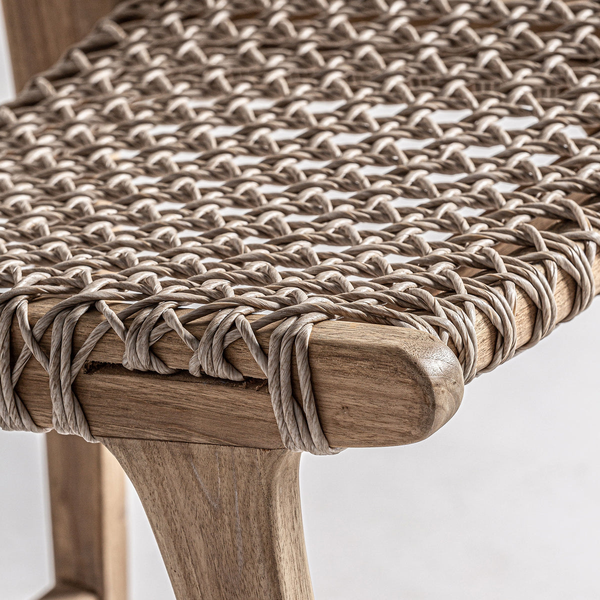 Taburete Beardon — Madera de teca marrón