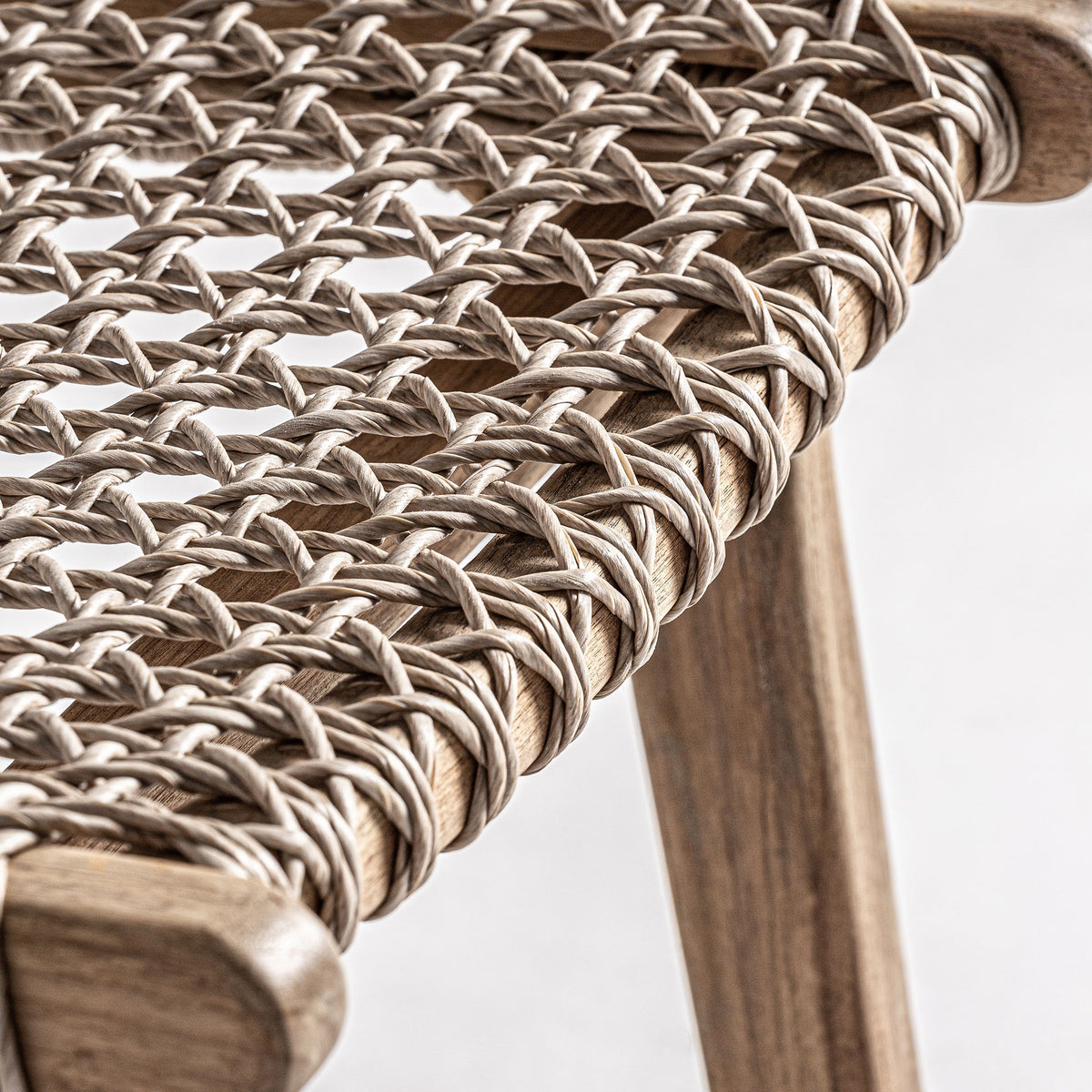 Taburete Beardon — Madera de teca marrón