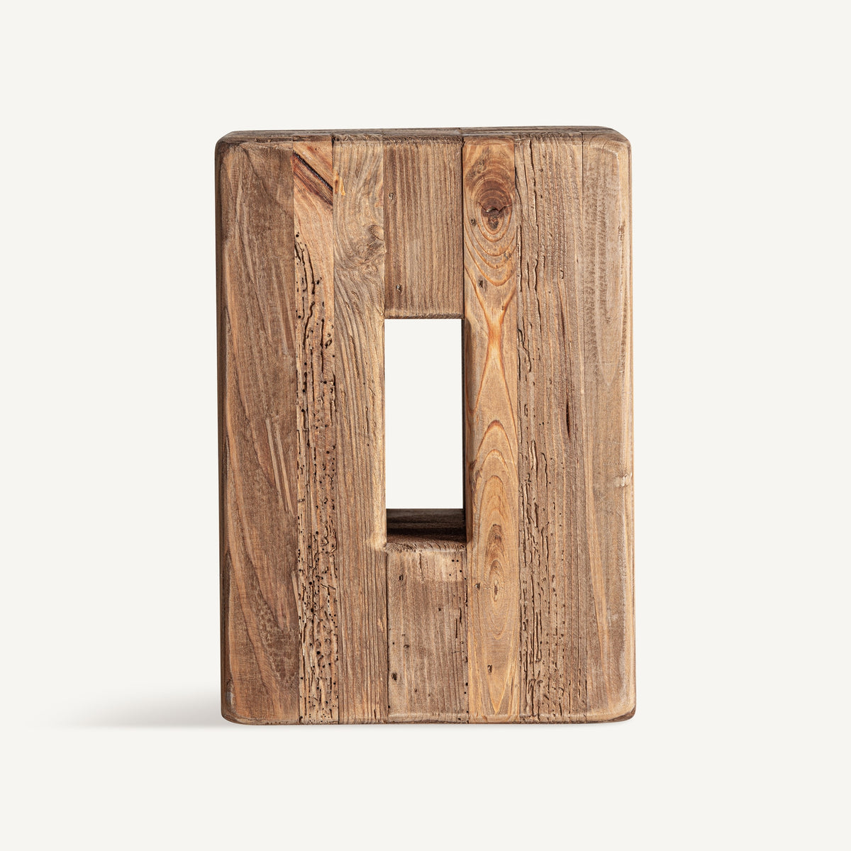 Taburete Celis — Madera de pino reciclado
