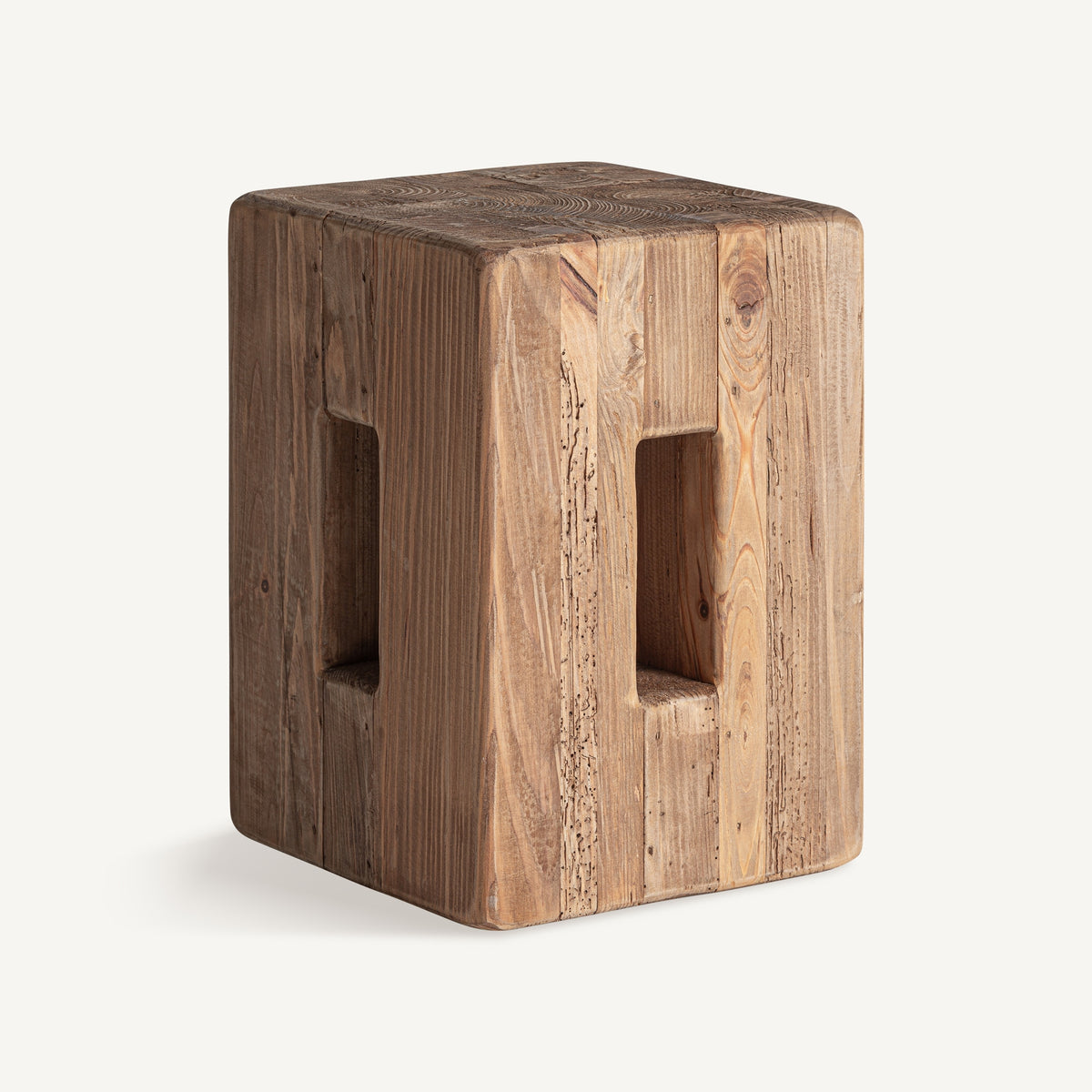 Taburete Celis — Madera de pino reciclado