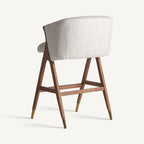 Taburete Douze — Madera de caucho marrón
