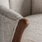Taburete Douze — Madera de caucho marrón