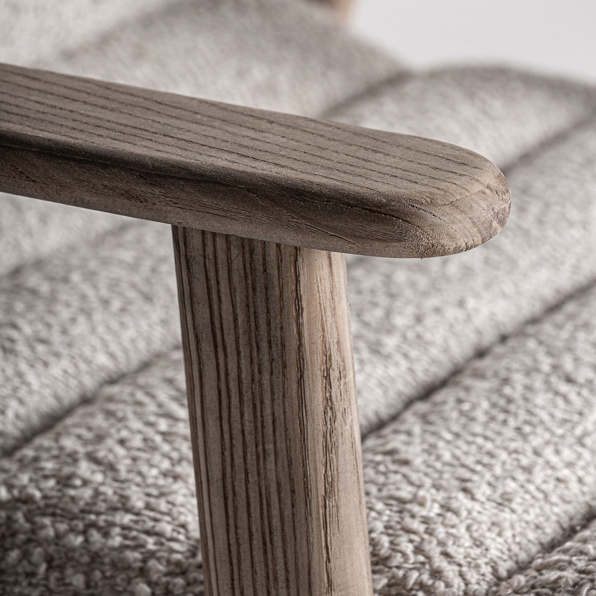 Taburete Jacquard — Madera de olmo marrón claro