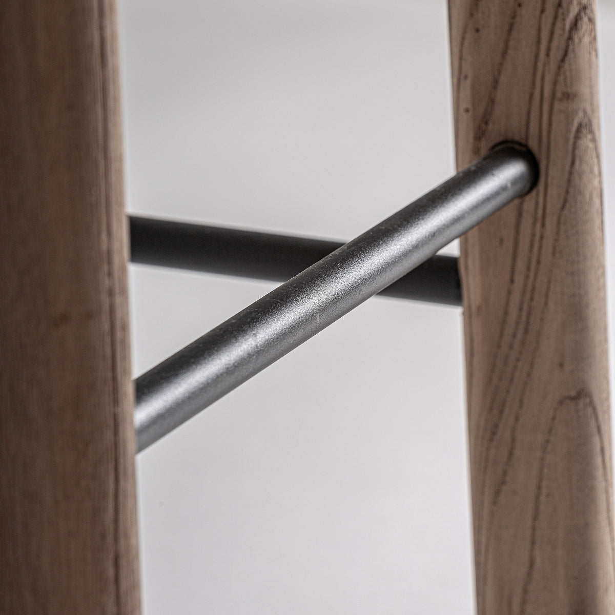 Taburete Jacquard — Madera de olmo marrón claro