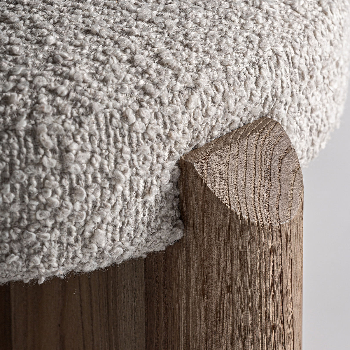 Taburete Jacquard — Madera de olmo marrón claro