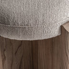 Taburete Jacquard — Madera de olmo marrón claro