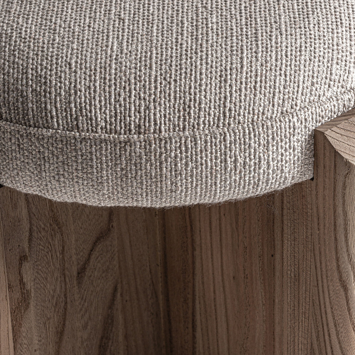 Taburete Jacquard — Madera de olmo marrón claro