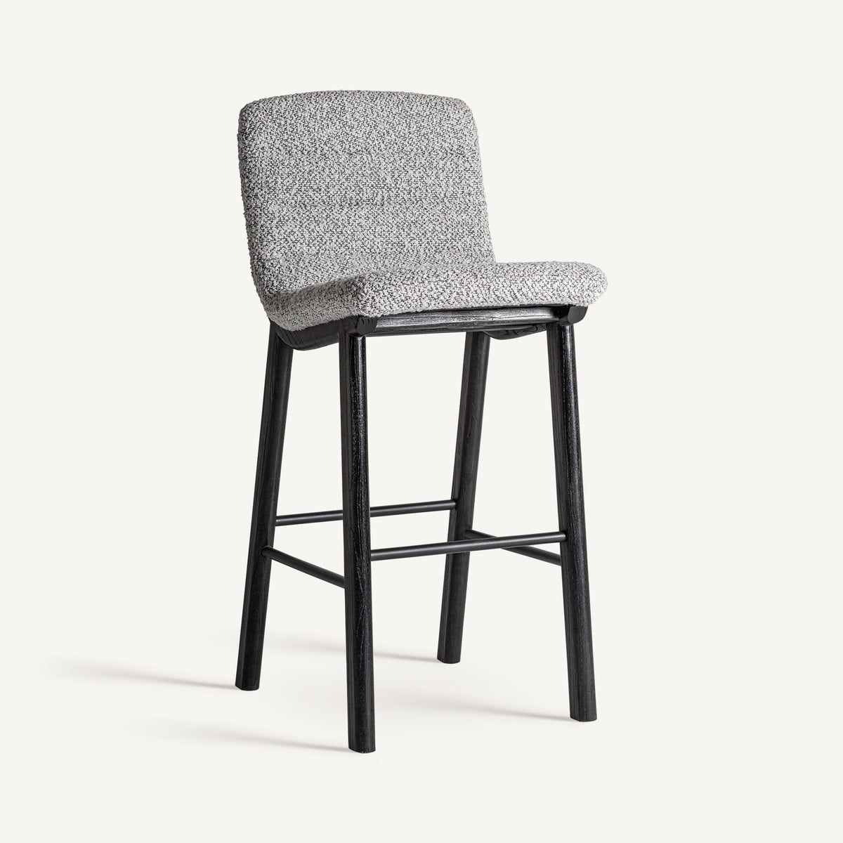 Taburete Jacquard — Madera de olmo negro