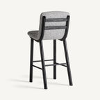Taburete Jacquard — Madera de olmo negro