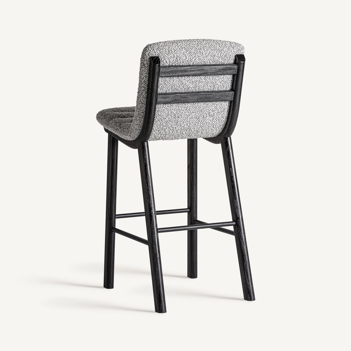 Taburete Jacquard — Madera de olmo negro