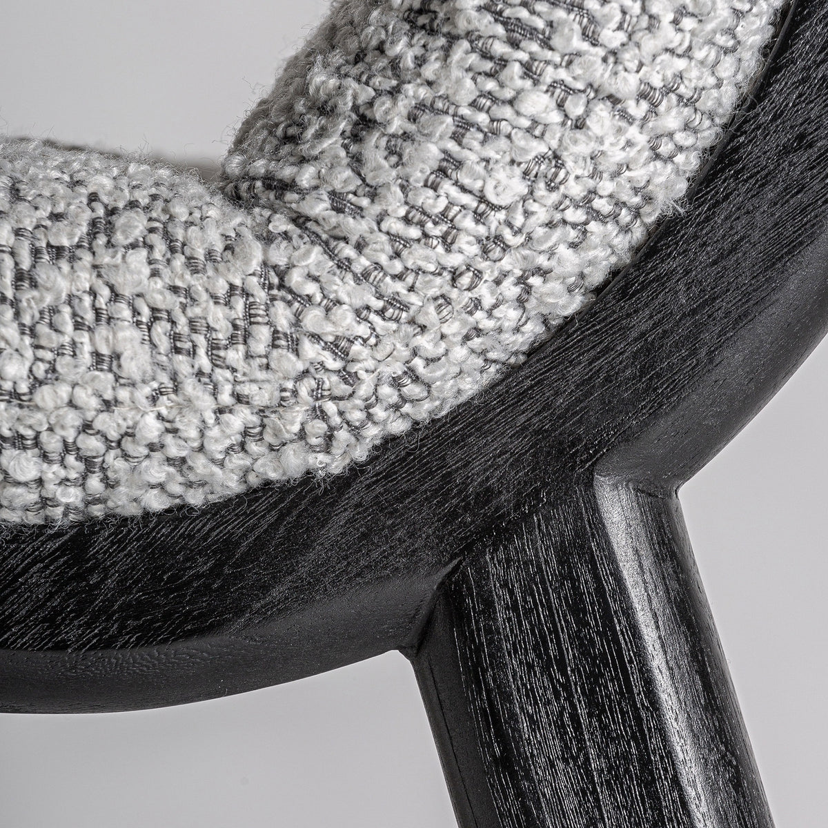 Taburete Jacquard — Madera de olmo negro