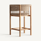 Taburete Jarlan — Madera de teca marrón claro