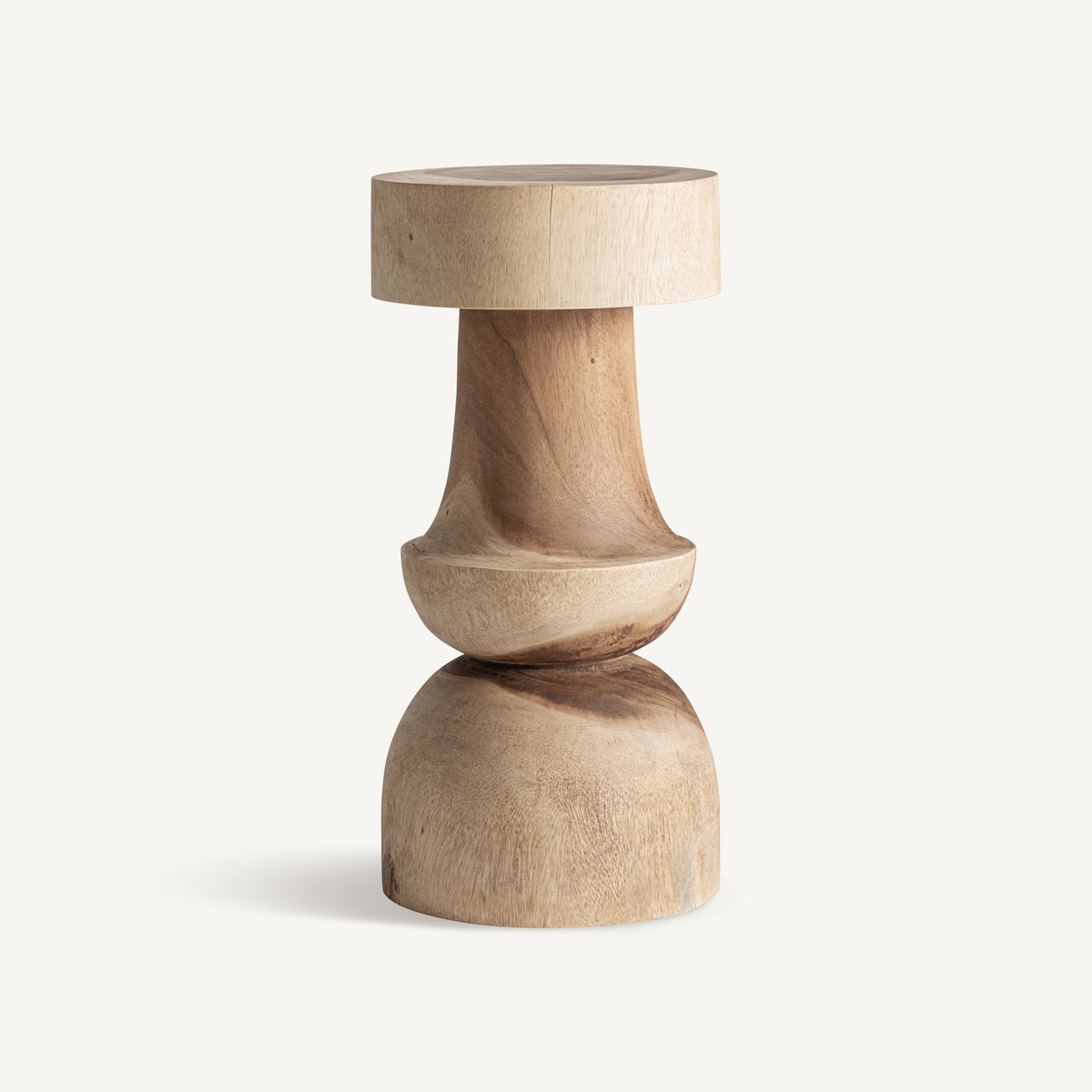 Taburete Kalandi — Madera suar marrón