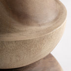 Taburete Kalandi — Madera suar marrón