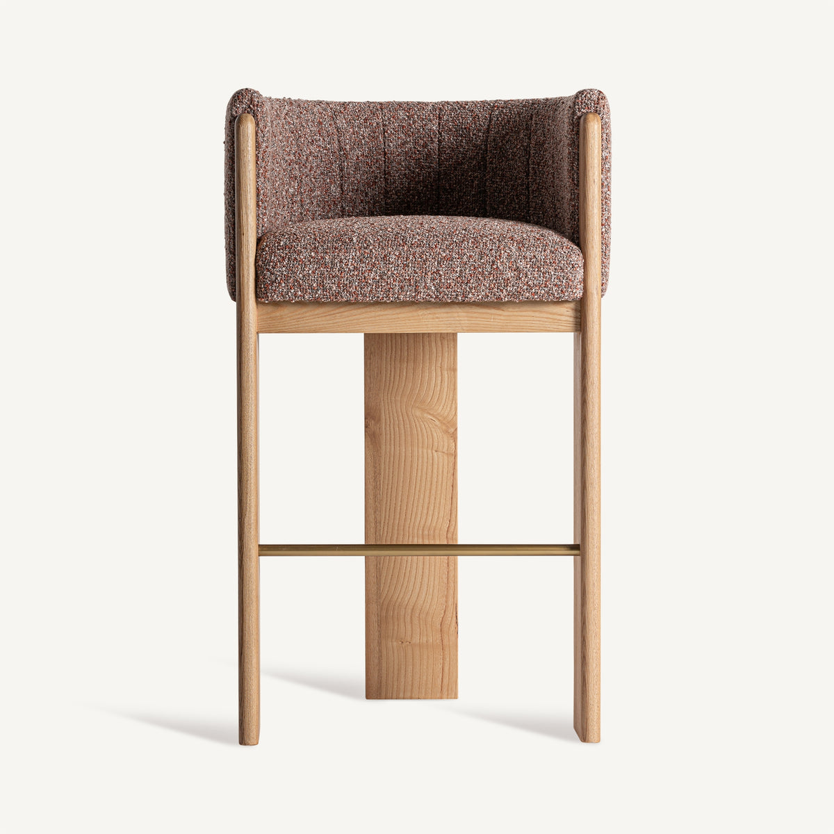 Taburete Sernier — Poliéster tonos en marrón